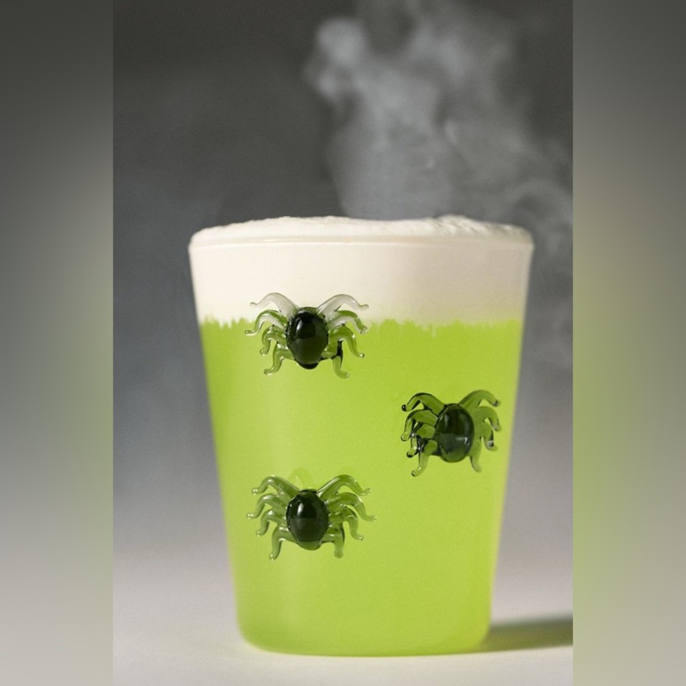Anthropologie 3D Spider Icon Juice Glass